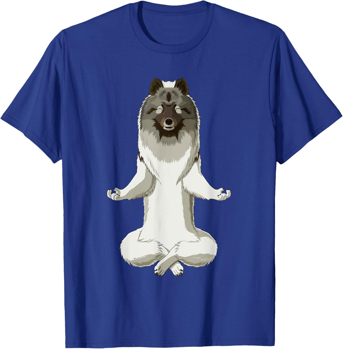 Funny Yoga Dog Keeshond T-Shirt - T-Shirt | Royal