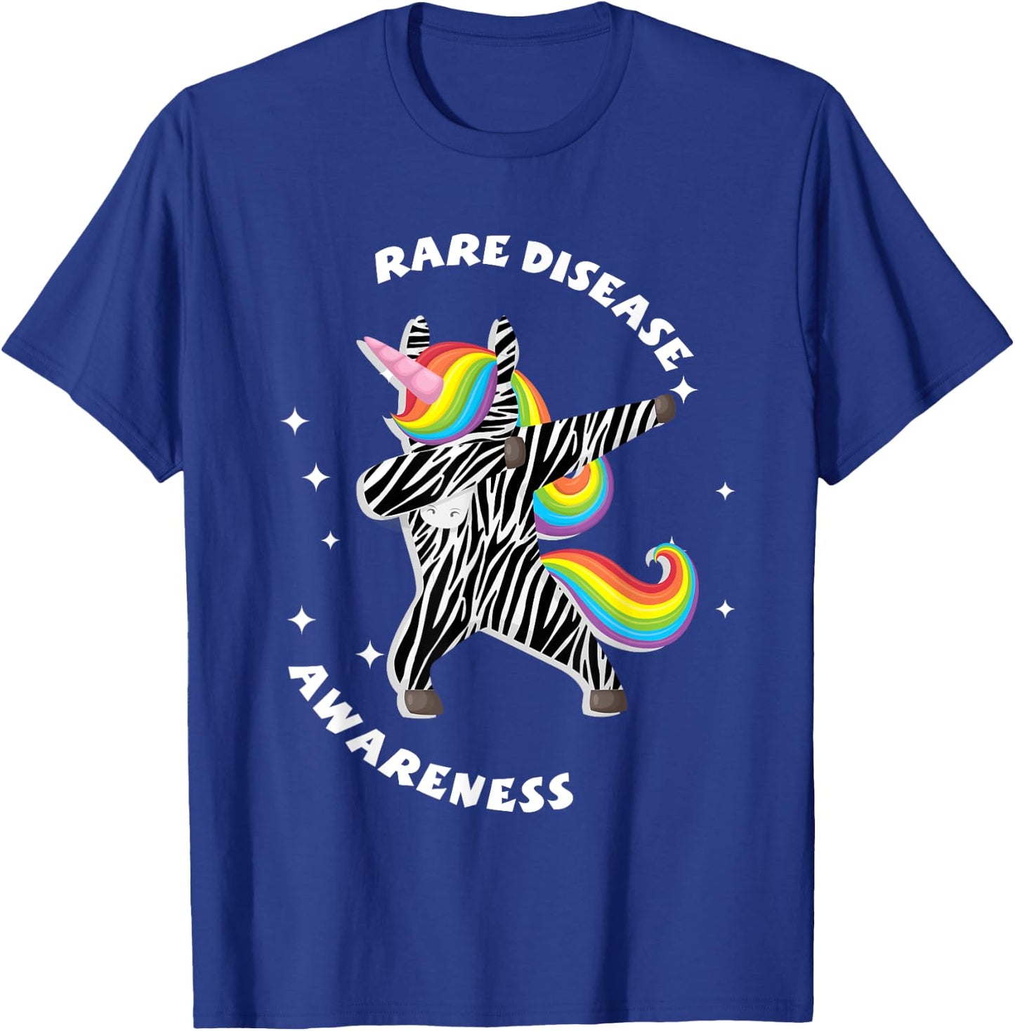 Kids Unicorn Rare Illness Awareness Zebra Disease T-Shirt - T-Shirt | Royal