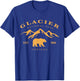 Retro Vintage Glacier National Park for kids Hiking Camping T-Shirt - T-Shirt | Royal