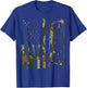 Camo Flag Deer Bow Hunting Patriotic Hunter Dad Archer T-Shirt - T-Shirt | Royal