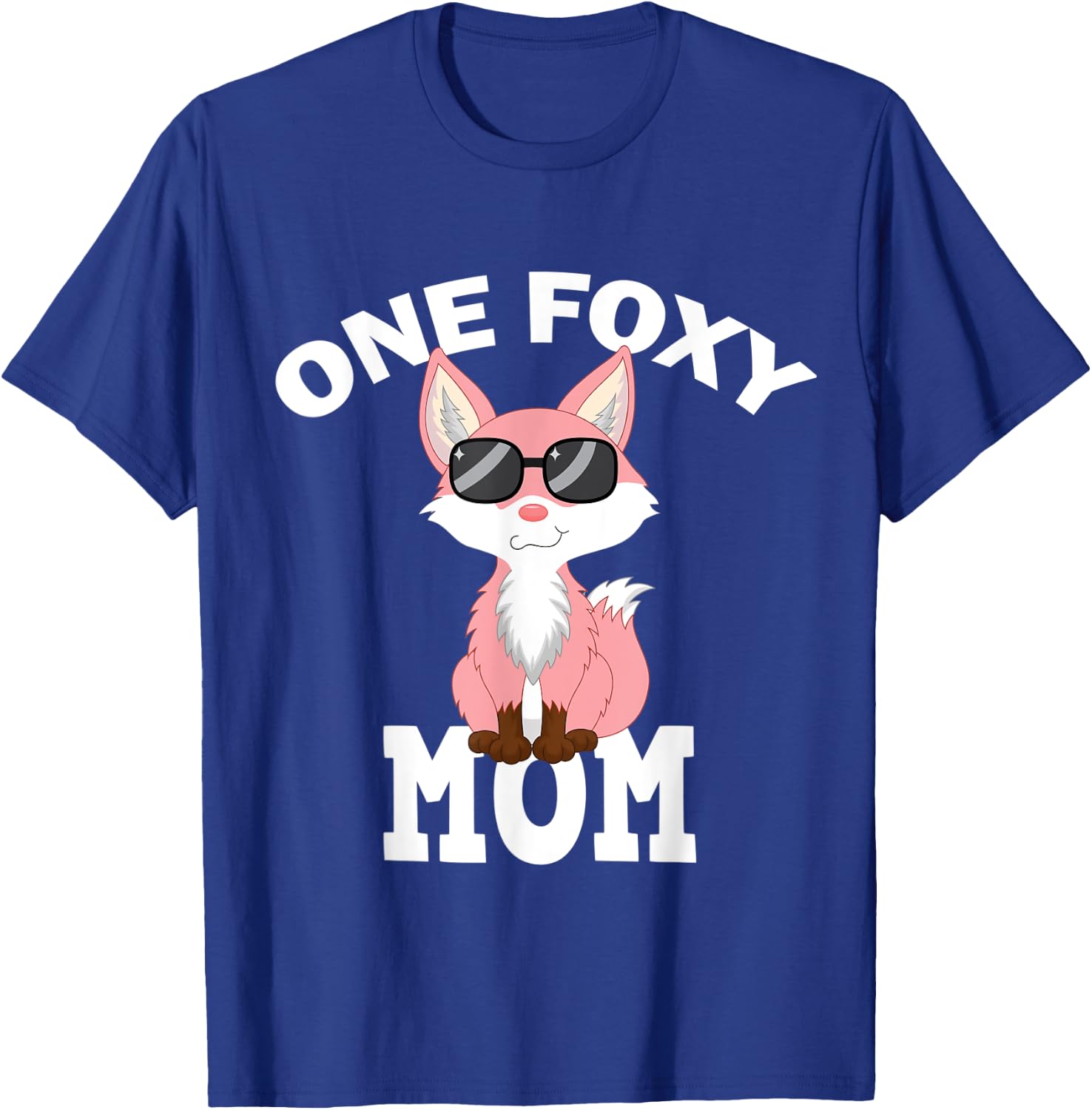 One Foxy Mom Fox Pun T-Shirt - T-Shirt | Royal