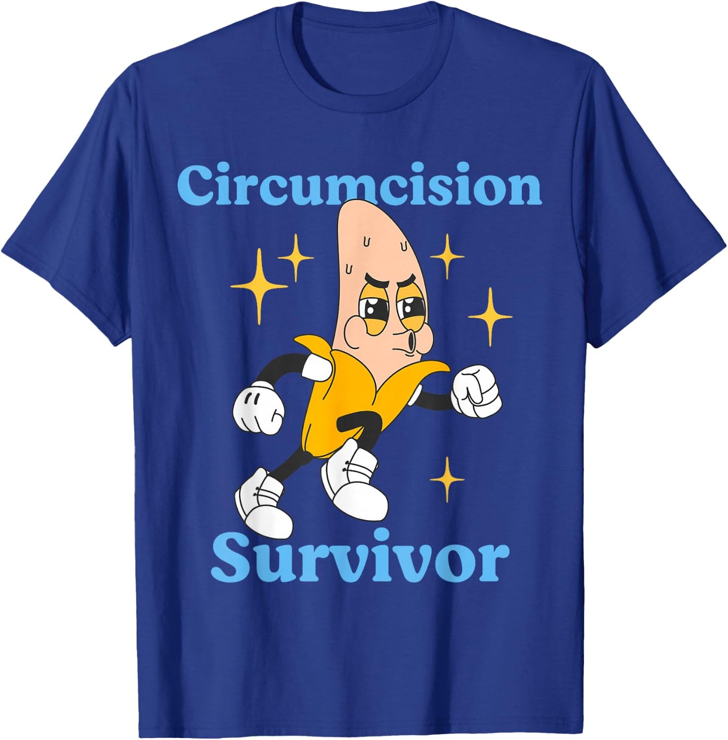 Retro Circumcision Survivor Funny Adult Humor Religious T-Shirt - T-Shirt | Royal