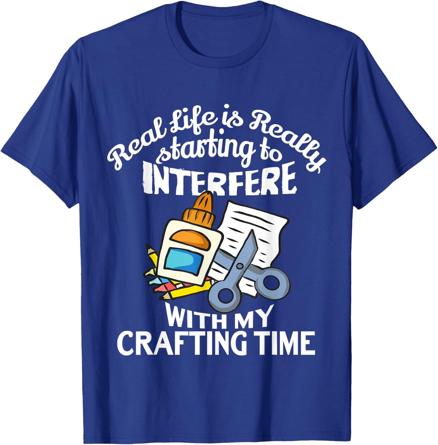 Crafting Gifts For The Women Girls Adults Crafters Crafter T-Shirt - T-Shirt | Royal