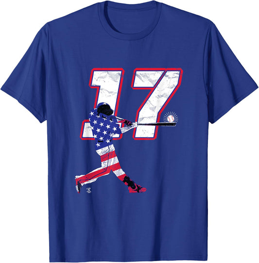 Rhys Hoskins Flag Silhouette Gameday T-Shirt - T-Shirt | Royal