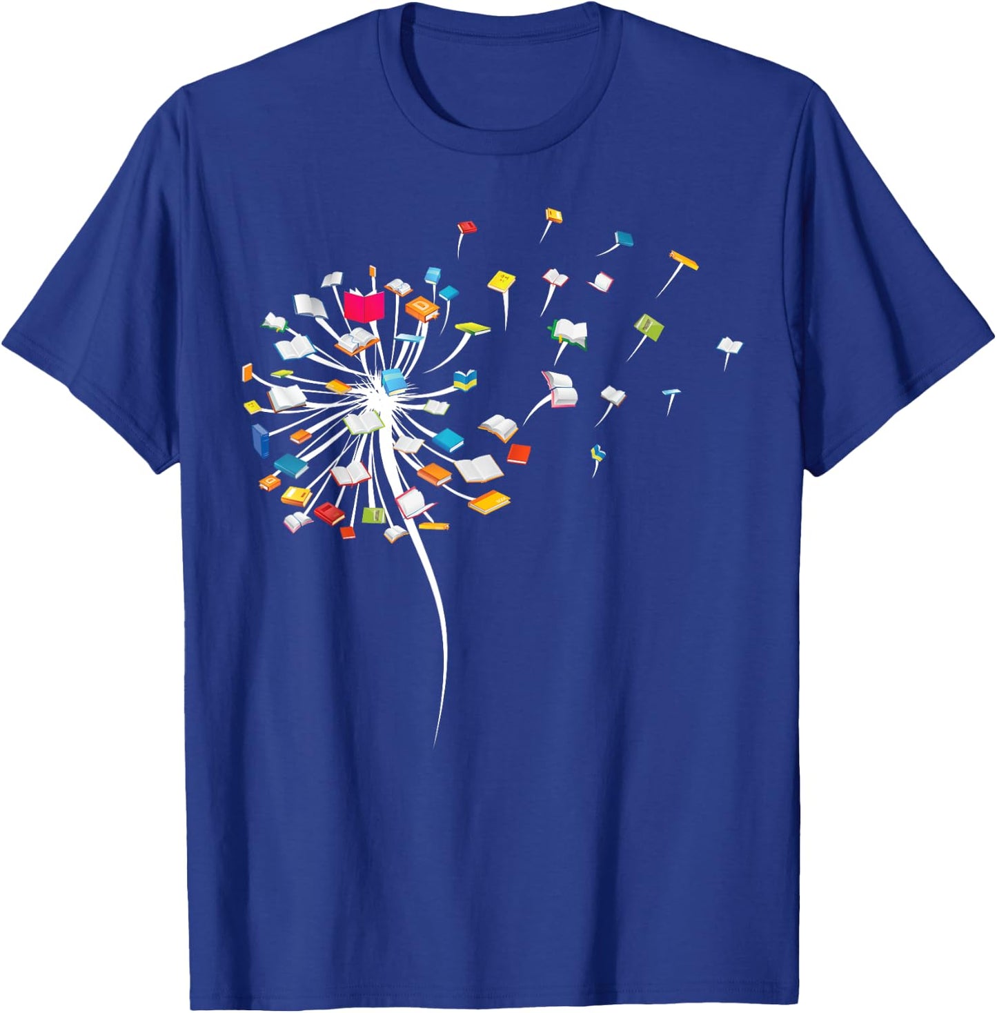 Funny Dandelion Books Gift Reading Lover Women Girls Small T-Shirt - T-Shirt | Royal