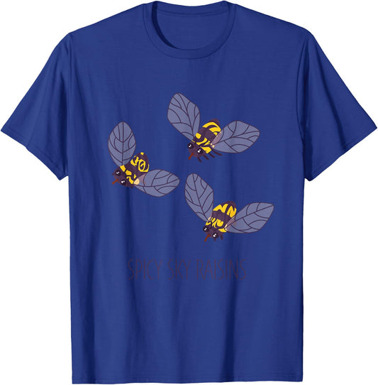 Spicy Sky Raisins Funny Bee Bees Wasp Pollinate T-Shirt - T-Shirt | Royal