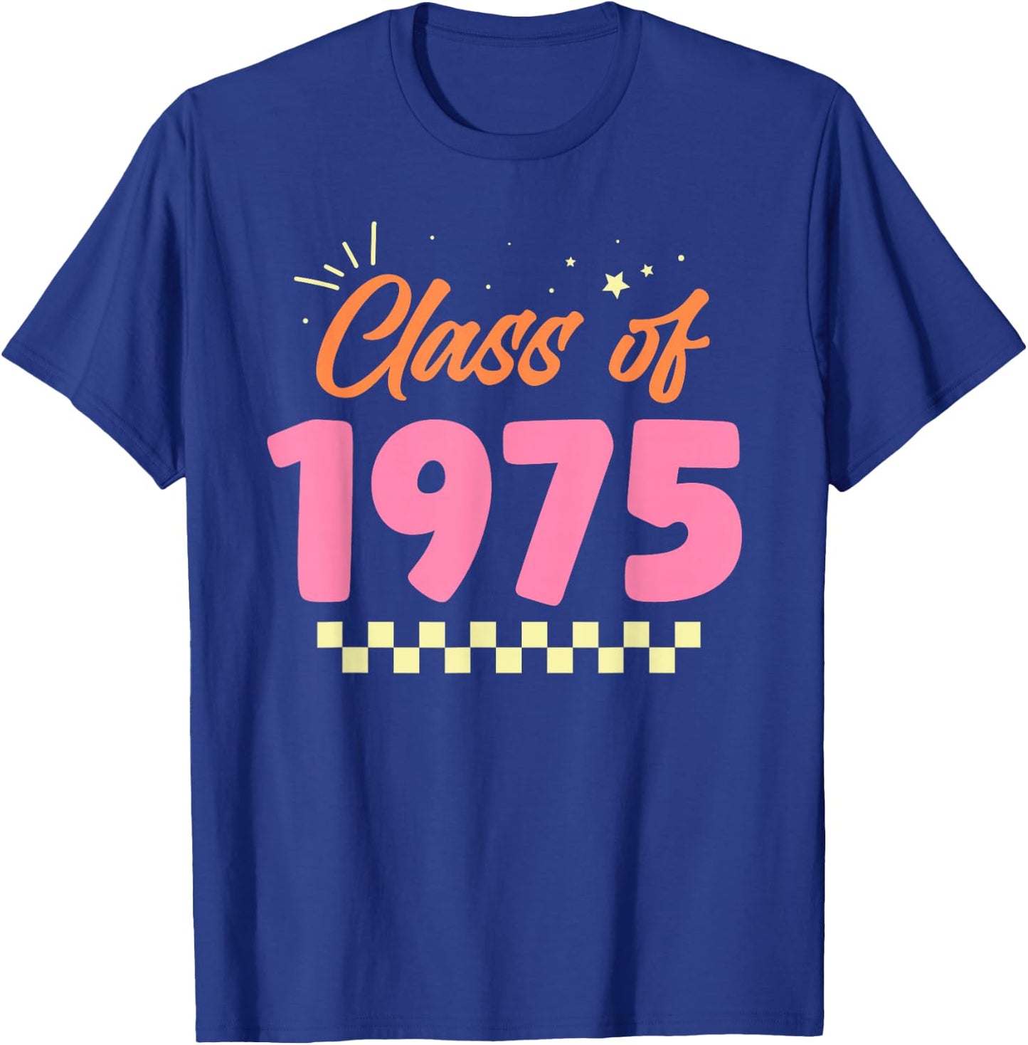 Class Of 1975 School Graduation Meetup Reunion T-Shirt - T-Shirt | Royal