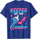 Wheels or Heels Keeper Of The Gender Baby Reveal Party T-Shirt - T-Shirt | Royal