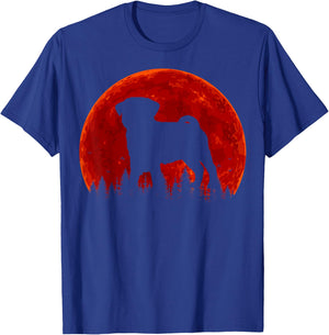 Funny Pug Witch Halloween Pumpkin Scary Costume Dog Lovers Men Women Kids T-Shirt - T-Shirt | Royal