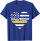 Proud Sister Of 911 Dispatcher Thin Gold Line Heart T-Shirt - T-Shirt | Royal