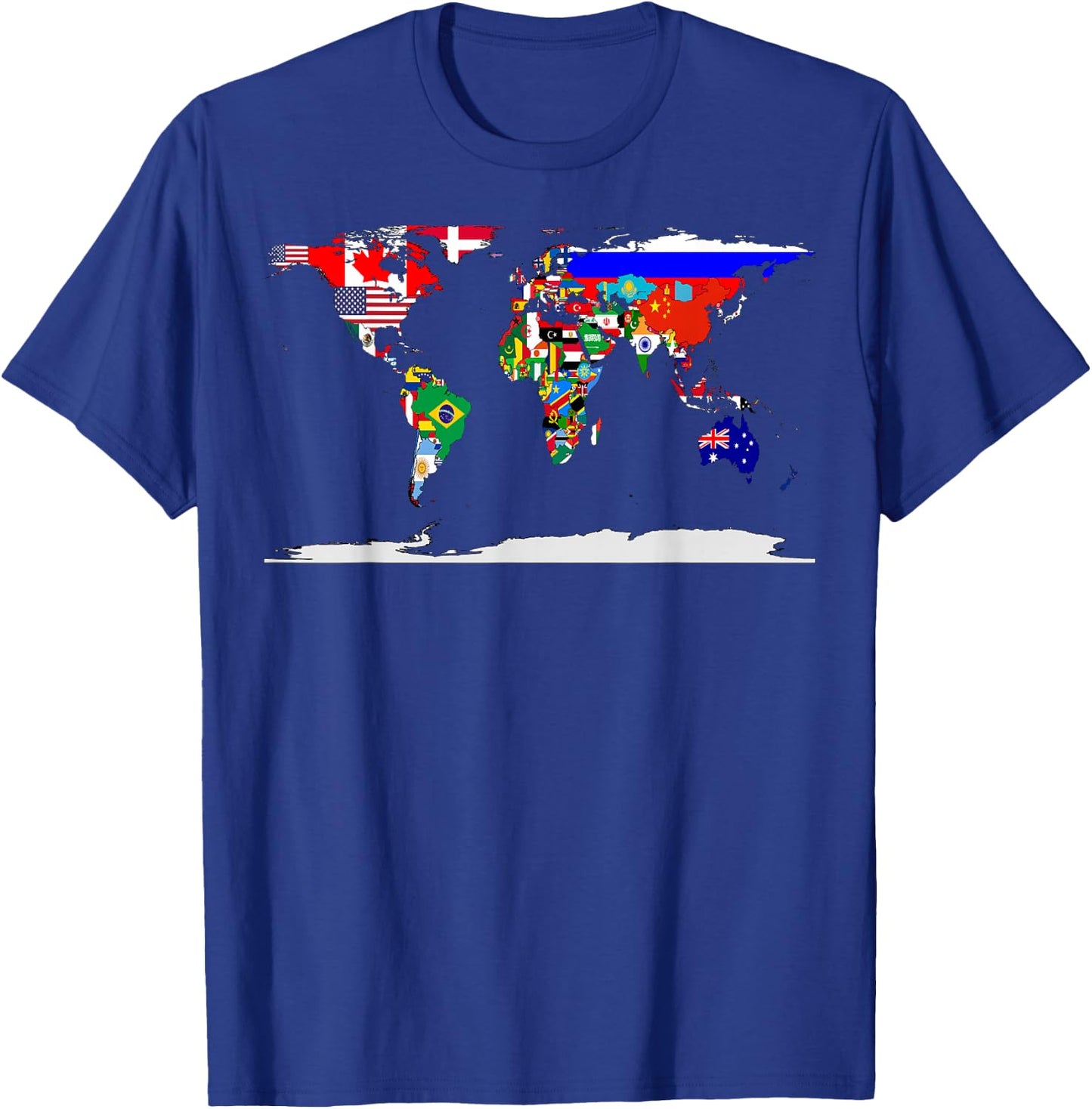 Map of The World and Flags of The Countries of The World T-Shirt - T-Shirt | Royal