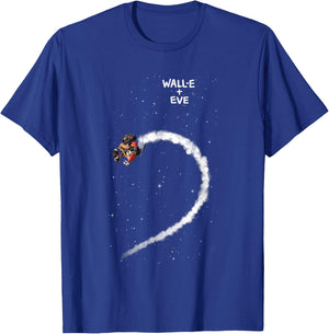 Disney Pixar Wall-E + EVE Left Half Heart Couples T-Shirt - T-Shirt | Royal