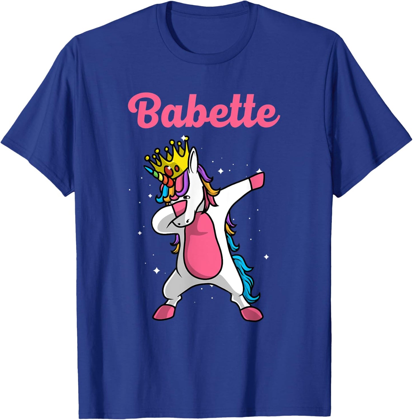 BABETTE Name Personalized Birthday Dabbing Unicorn Queen T-Shirt - T-Shirt | Royal
