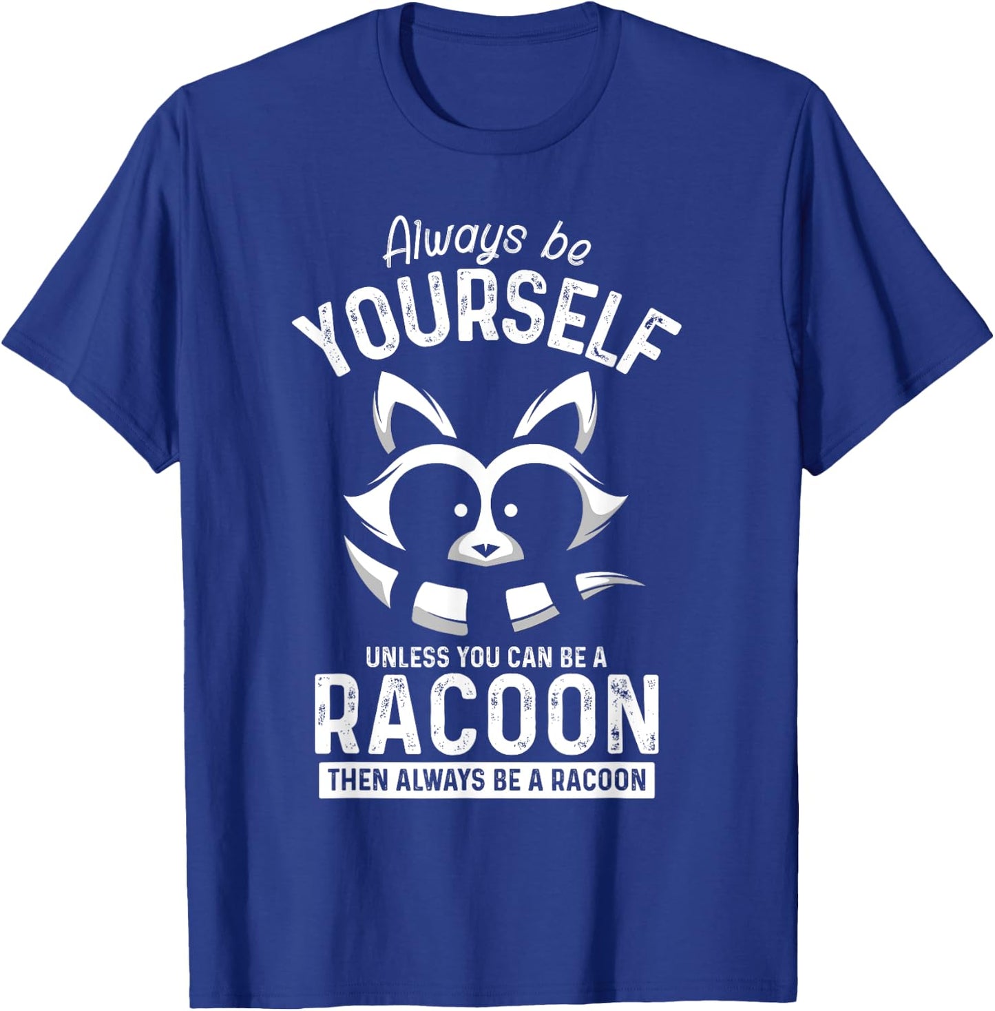 Funny Animal Gift Cute Adorable Men Boys Kids Racoon T-Shirt - T-Shirt | Royal