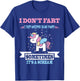 Funny Unicorn Fart Humor I Don't Fart I Whisper In My T-Shirt - T-Shirt | Royal