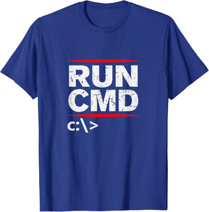 Admins Programmers Run CMD Gift T-Shirt - T-Shirt | Royal