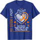 Orange MS Ribbons Heart Sister Multiple Sclerosis Awareness T-Shirt - T-Shirt | Royal
