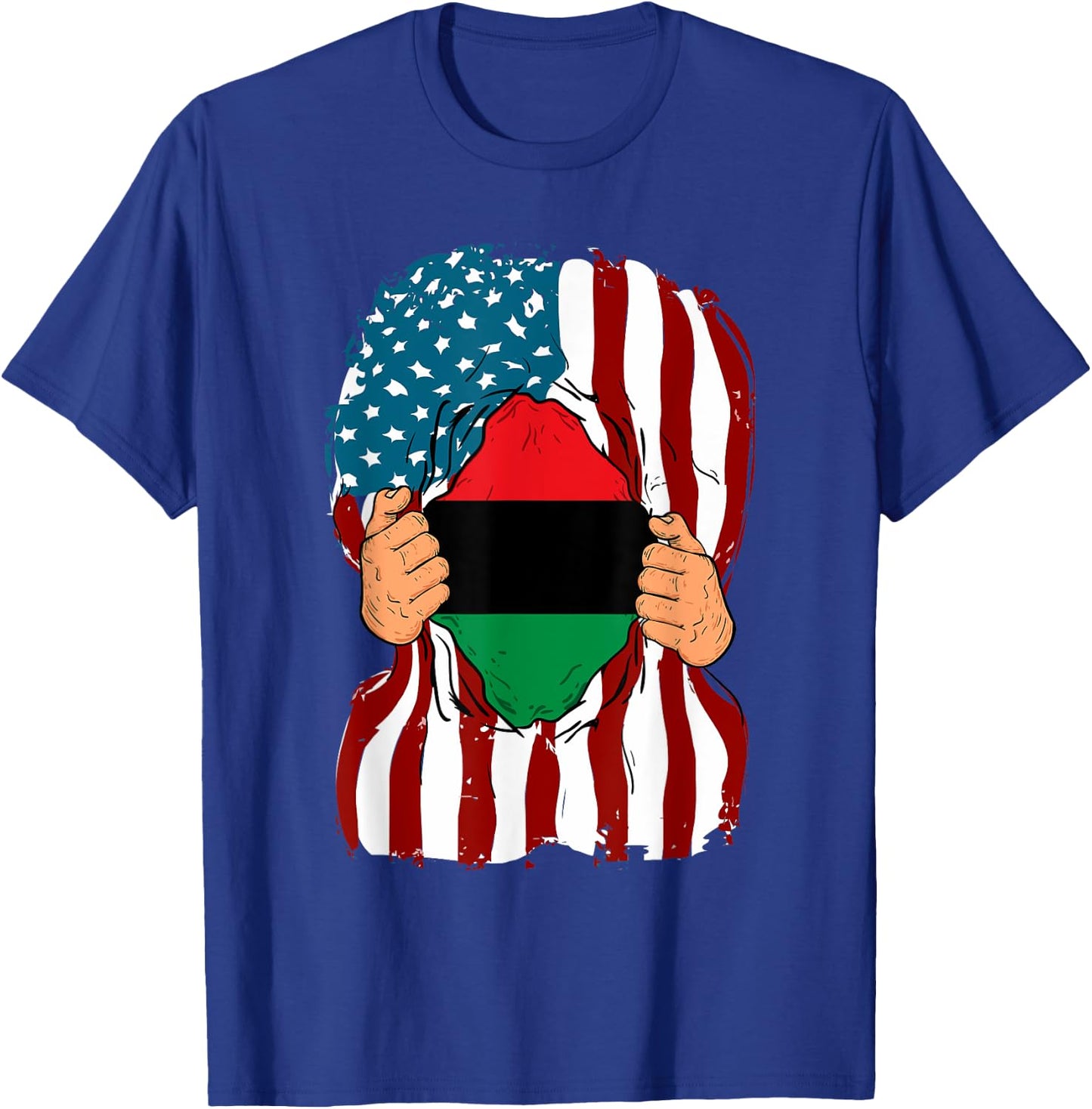Pan African UNIA Flag Funny Loyal Afro Americans USA Gift T-Shirt - T-Shirt | Royal