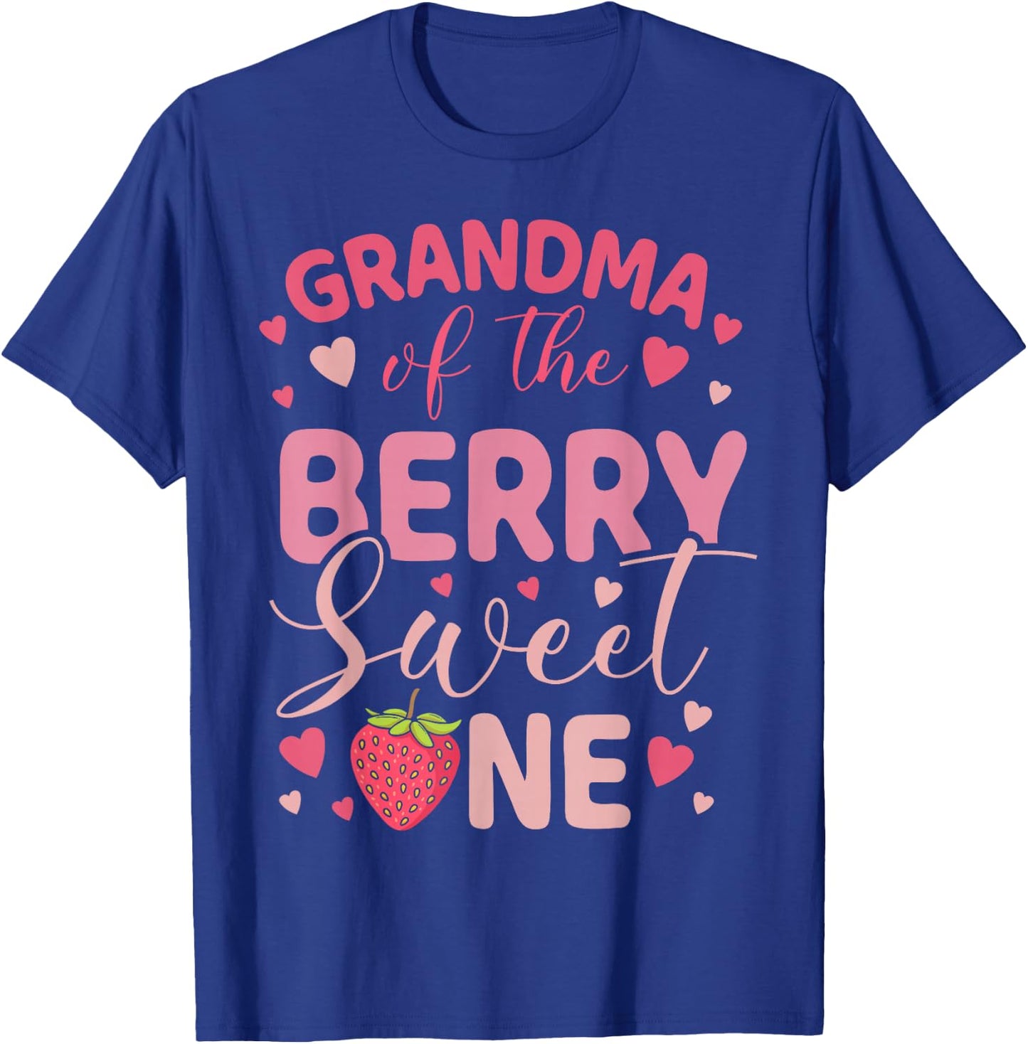 Grandma of The Berry Sweet One Strawberry First Birthday T-Shirt - T-Shirt | Royal