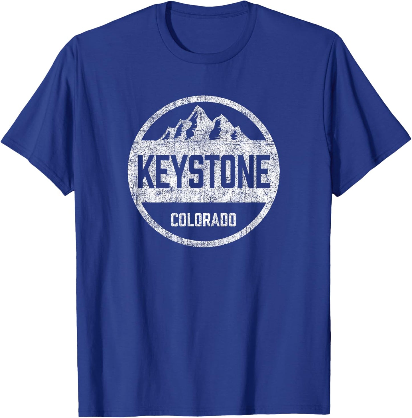 Retro Keystone Colorado Souvenir Mountain Vintage T-Shirt - T-Shirt | Royal