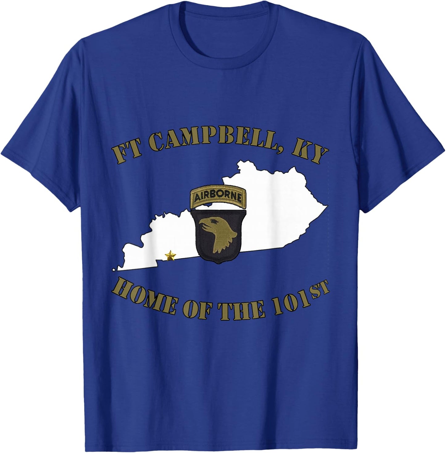 Fort Campbell Army Base-OD Design-Hopkinsville KY design T-Shirt - T-Shirt | Royal