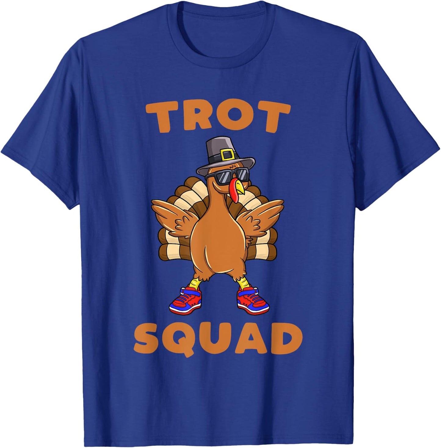 Turkey Trot Squad Funny Thanksgiving Day 5k Run Pilgrim Gift T-Shirt - T-Shirt | Royal