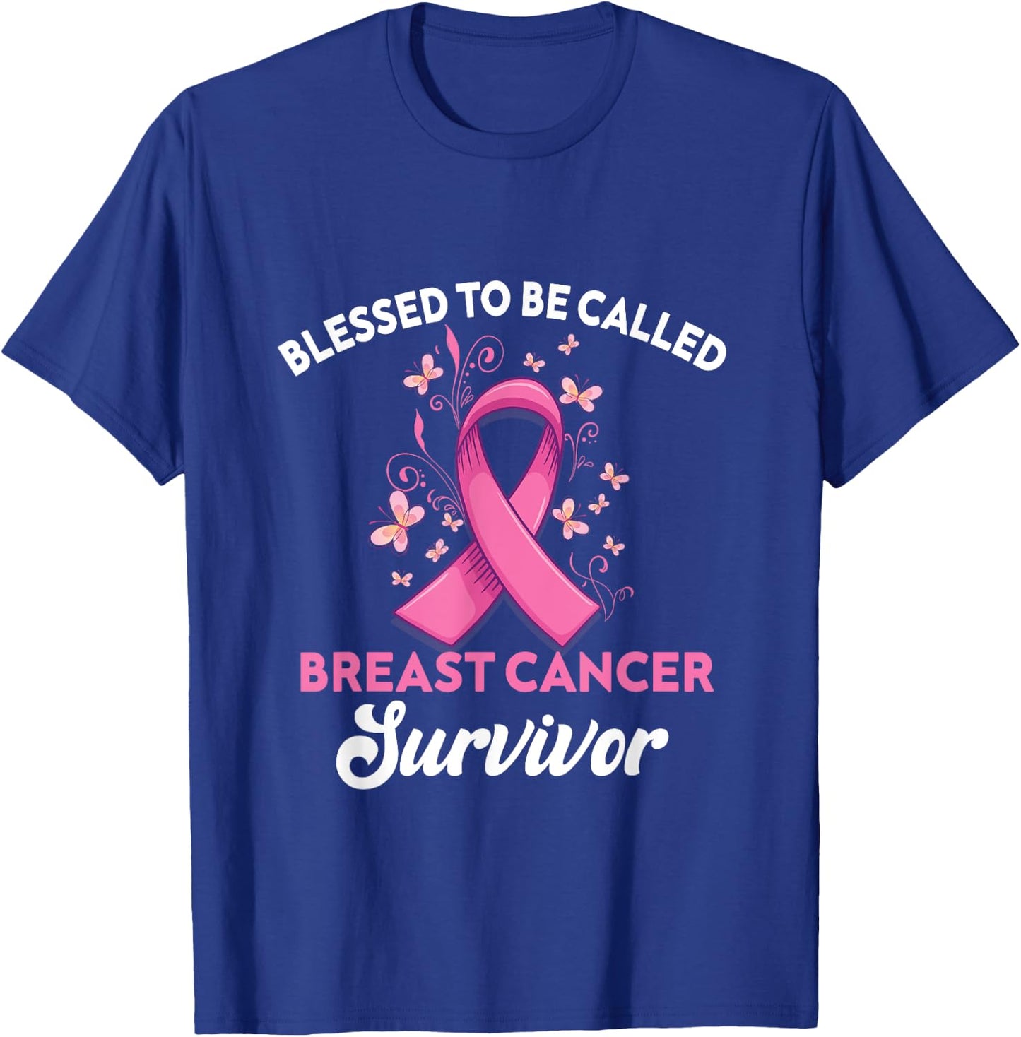 Support Breast Cancer survivor Breast Cancer Awareness T-Shirt - T-Shirt | Royal
