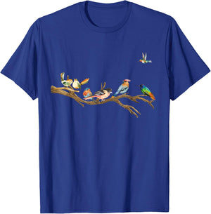 Natural Bird Watcher Bird Nerd Design T-Shirt - T-Shirt | Royal