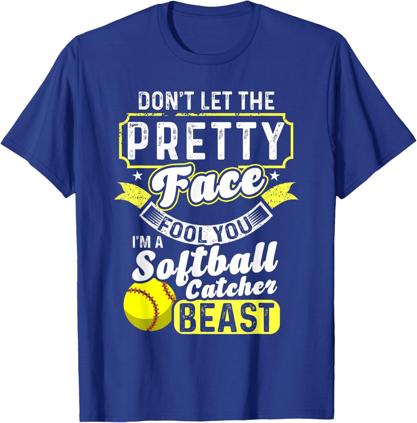 Catcher Softball Lovers Bat Ball Softball Player T-Shirt - T-Shirt | Royal