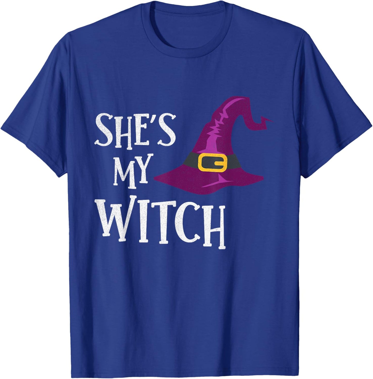 She's My Witch Funny Halloween Costume T-Shirt - T-Shirt | Royal
