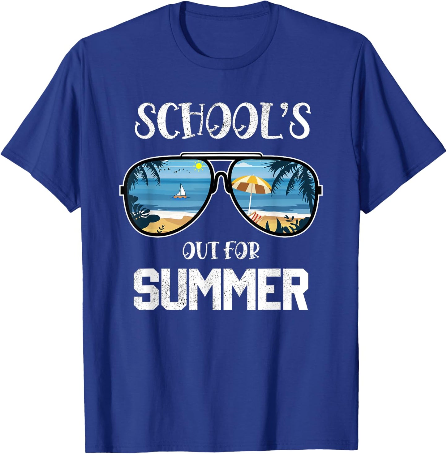 Schools Out For Summer Last Day Of School Student Teacher Men Women Girls Kids T-Shirt - T-Shirt | Royal