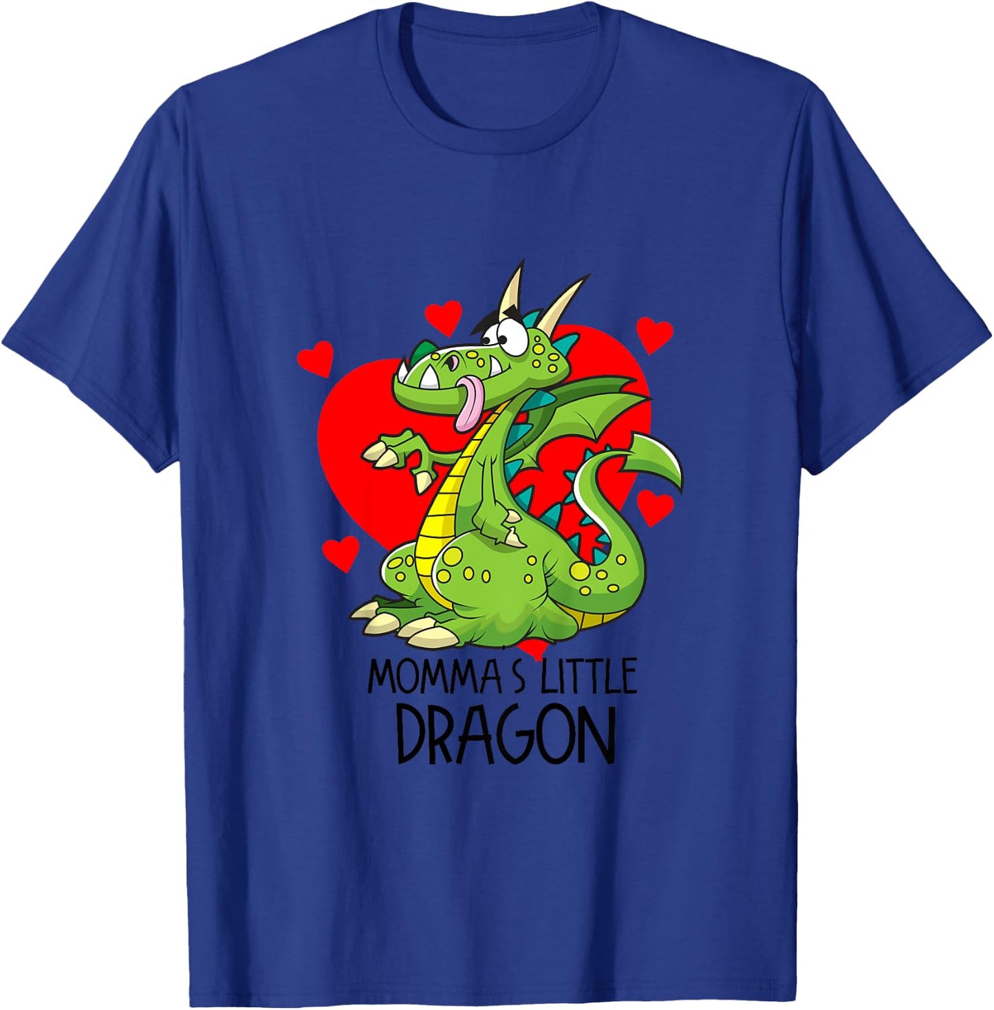 Kids Momma's Little Dragon Boys And Girls Dragon Graphic T-Shirt - T-Shirt | Royal