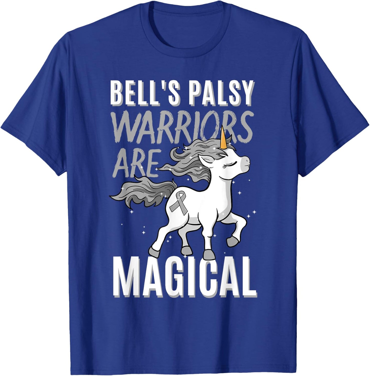Bell's Palsy Warrior Idiopathic Facial Paralysis Unicorn T-Shirt - T-Shirt | Royal