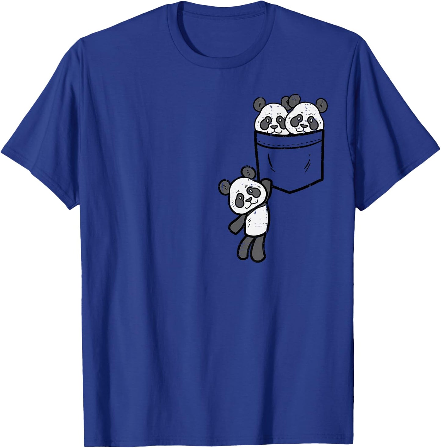Pocket Pandas Cute Bear Animal Lover Men Women Kids Gift T-Shirt - T-Shirt | Royal