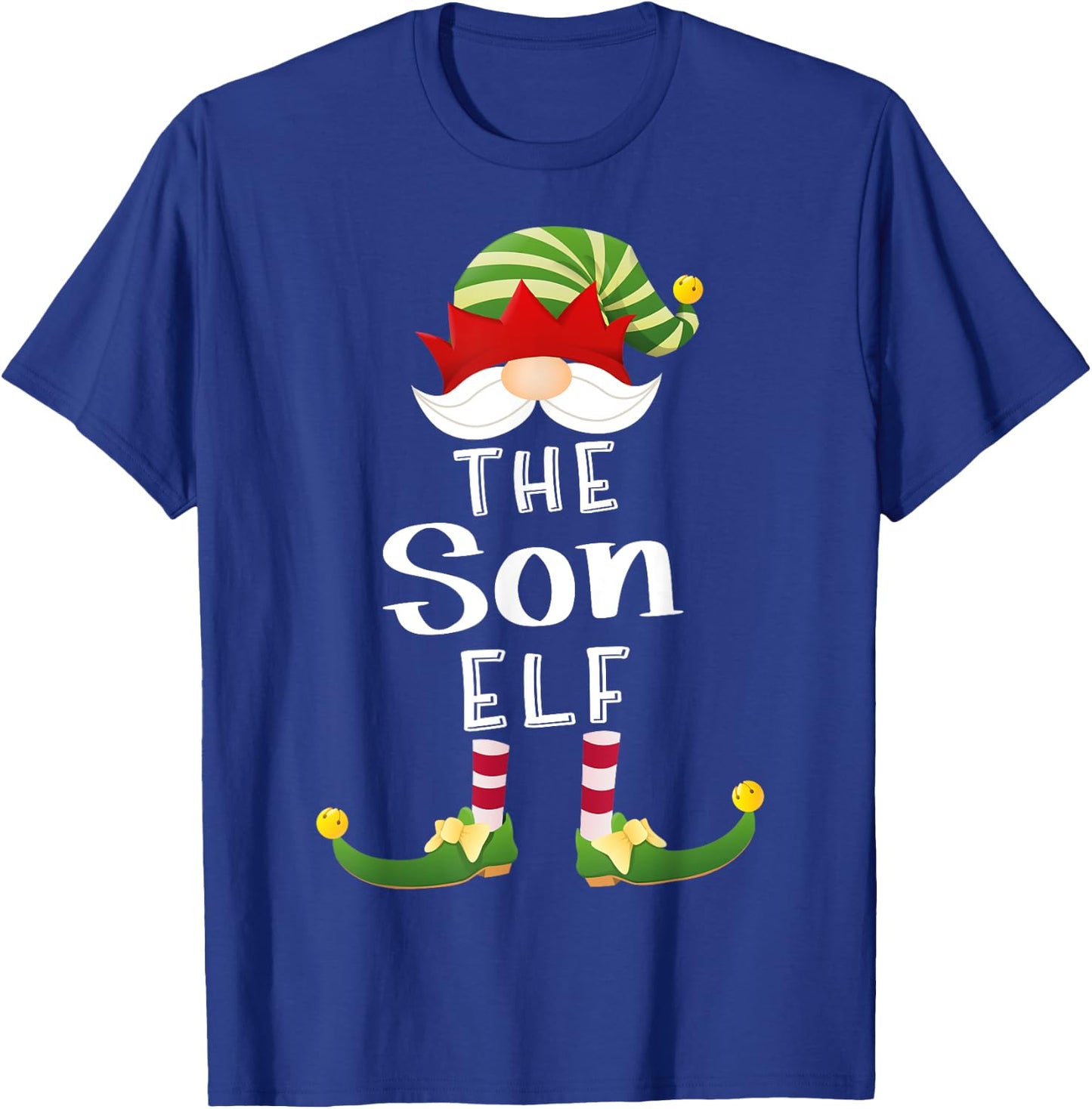 Son Elf Group Christmas Funny Pajama Party T-Shirt - T-Shirt | Royal