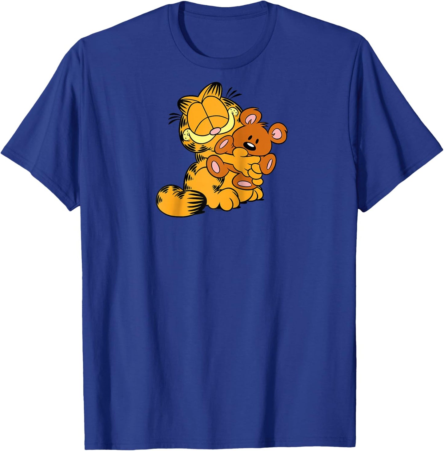 Garfield Hugging Pooky Cartoon Cat Raglan Baseball T-Shirt - T-Shirt | Royal