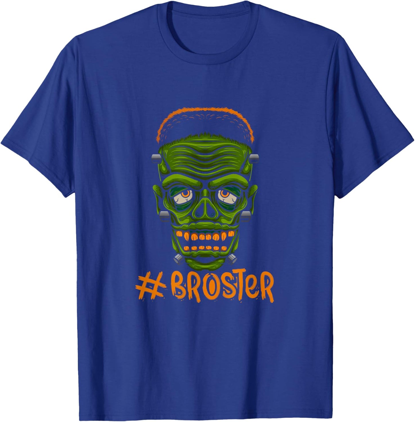 Monster Skull Broster Brother Halloween Costume Zombie T-Shirt - T-Shirt | Royal