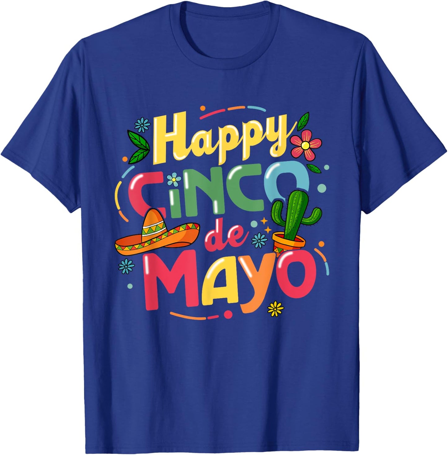 Funny Cinco De Mayo Shirt Lets Fiesta Squad 5 De Mayo T-Shirt - T-Shirt | Royal