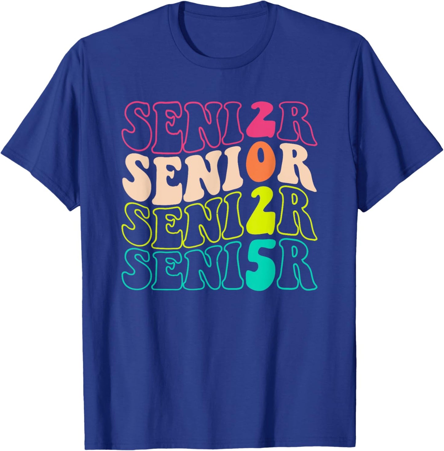 Retro Class Of 2025 Graduate Back To School Senior 2025 T-Shirt - T-Shirt | Royal