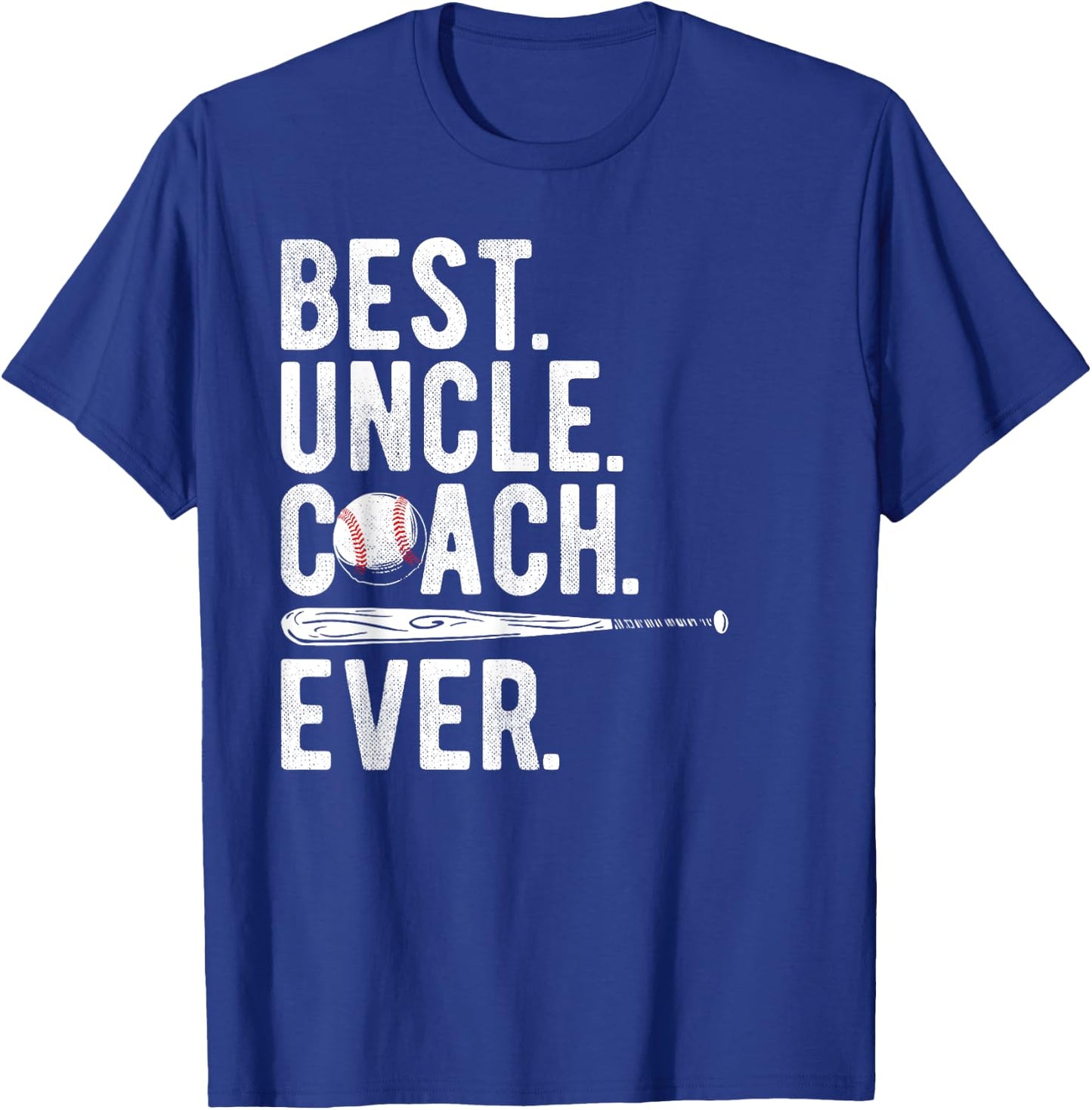 Baseball Best Uncle Coach Ever Proud Dad Daddy Father's Day T-Shirt - T-Shirt | Royal