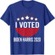 I Voted - Biden Harris 2020 T-Shirt - T-Shirt | Royal