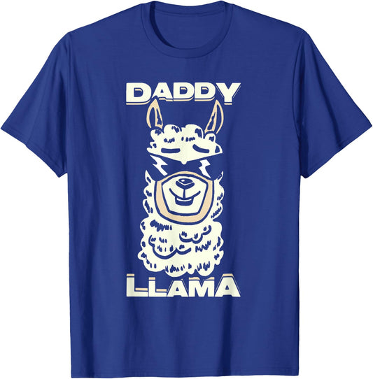 Daddy Llama Fathers Day T-Shirt - T-Shirt | Royal