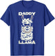 Daddy Llama Fathers Day T-Shirt - T-Shirt | Royal