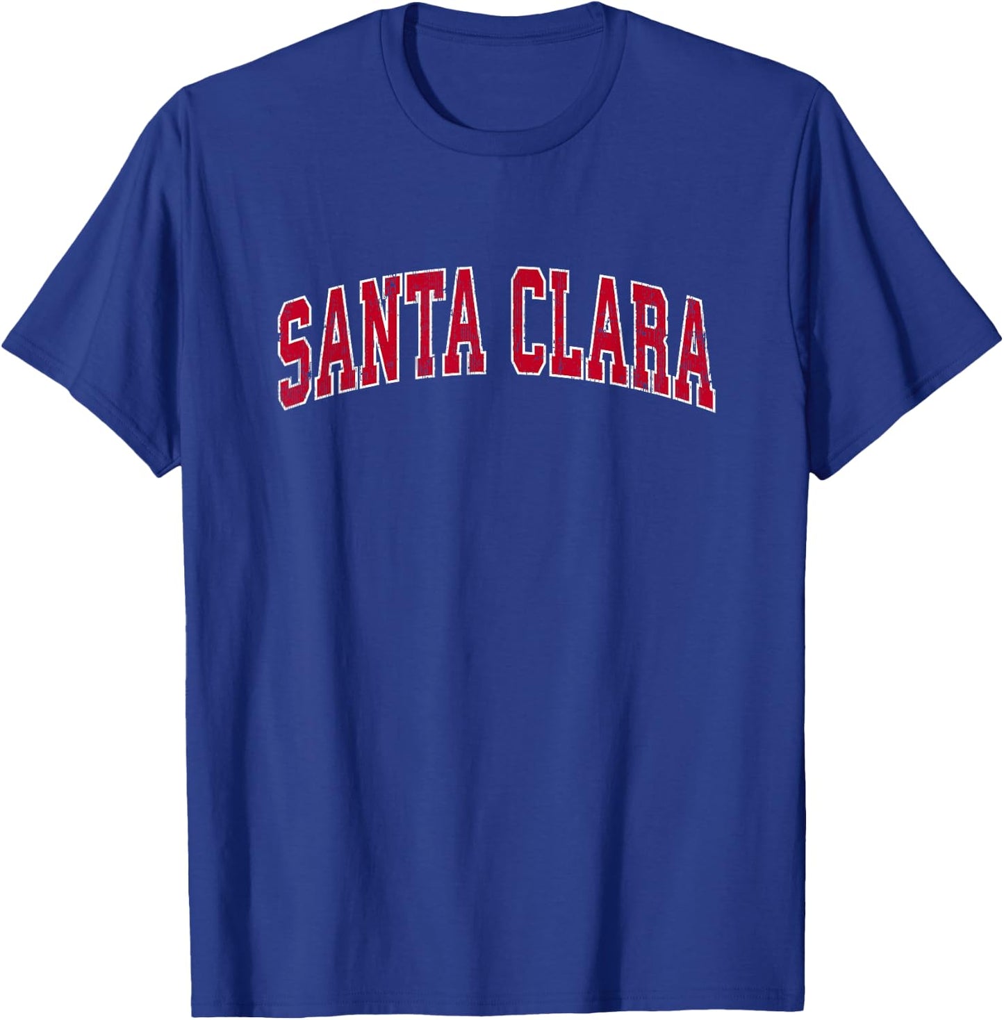 Santa Clara California CA Vintage Sports Design Red Design T-Shirt - T-Shirt | Royal