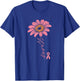 Pink Ribbon Sunflower Strong Breast Cancer Awareness Women T-Shirt - T-Shirt | Royal