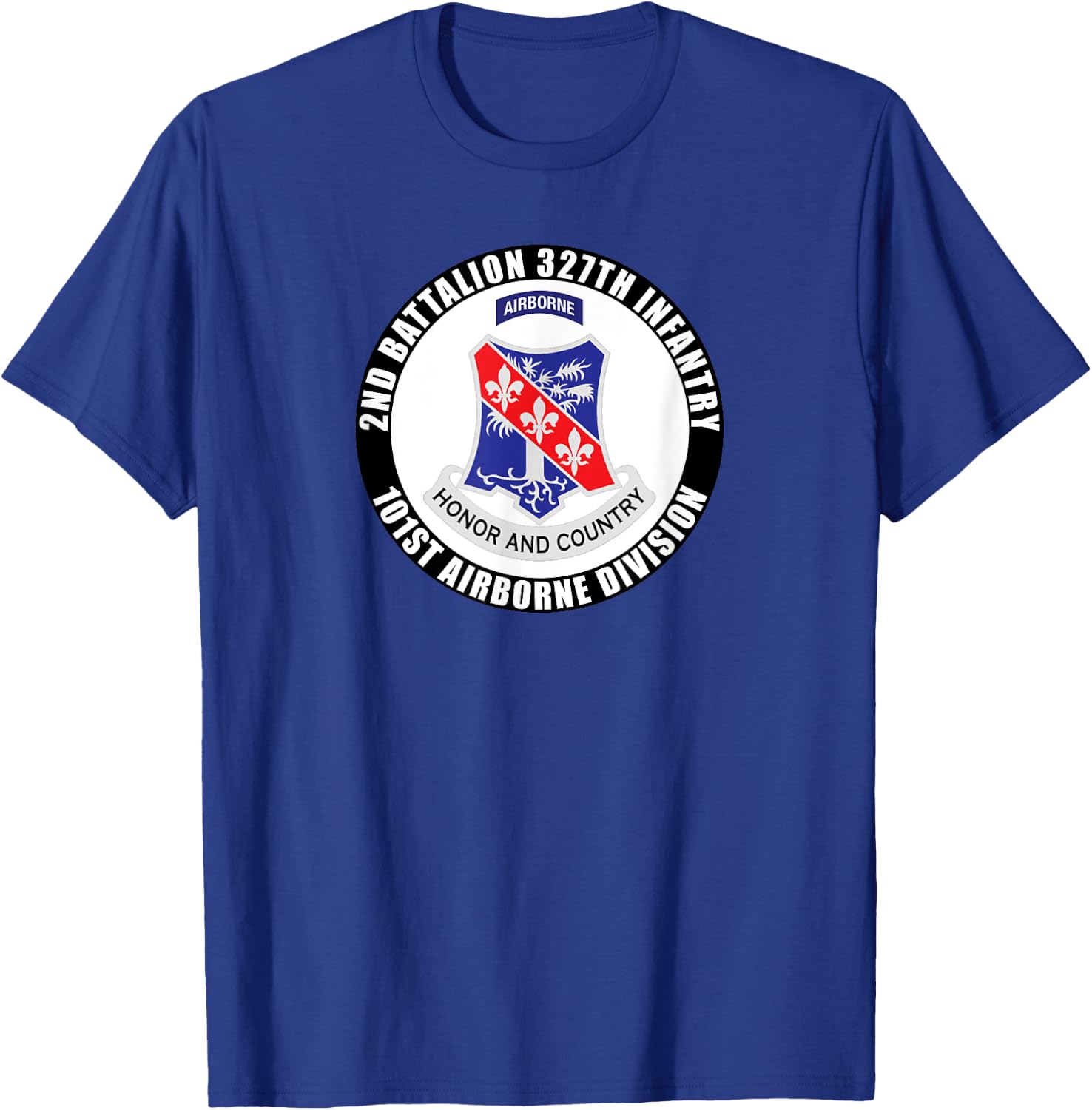 SoldierTees 2nd Battalion 327th Infantry, 101st Airborne Division Veteran - Black, Men's Size Small T-Shirt - T-Shirt | Royal