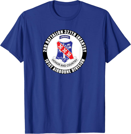 SoldierTees 2nd Battalion 327th Infantry, 101st Airborne Division Veteran - Black, Men's Size Small T-Shirt - T-Shirt | Royal