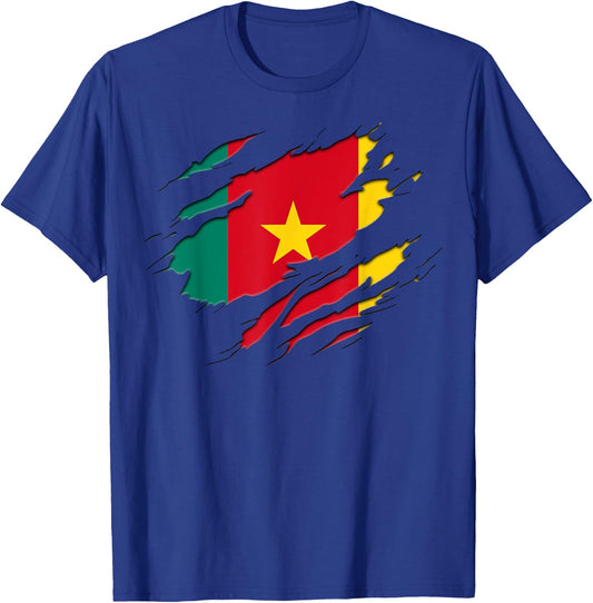 Cameroon Flag T-Shirt - T-Shirt | Royal