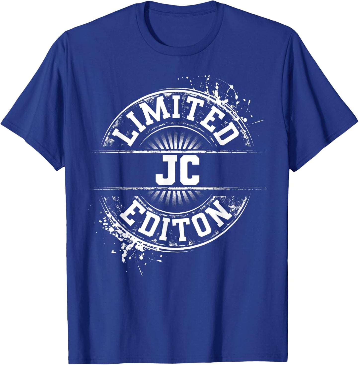 JC Limited Edition Funny Personalized Name Joke Gift T-Shirt - T-Shirt | Royal