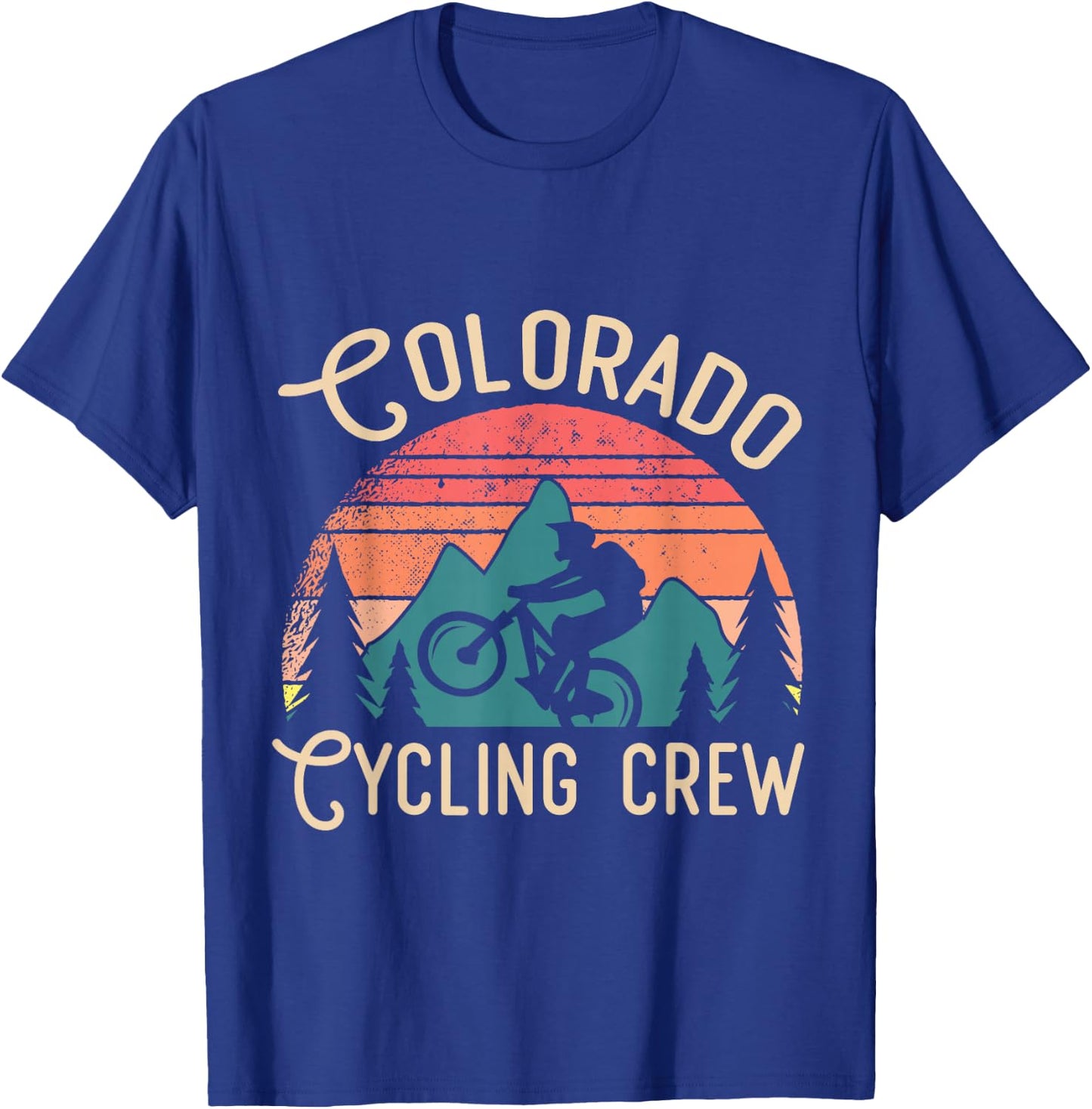 Mountain Bike Bicycle Cycling Colorado T-Shirt - T-Shirt | Royal